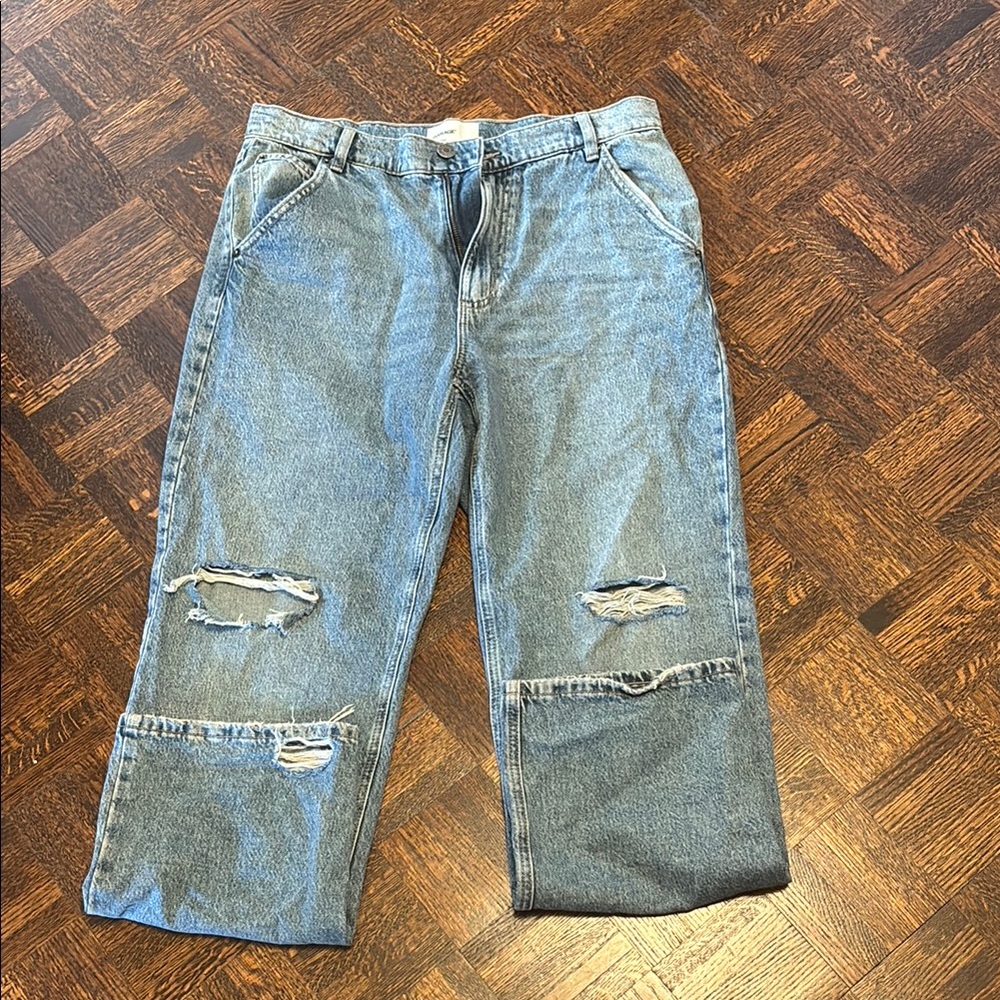 Garage unisex high waisted wide leg jean